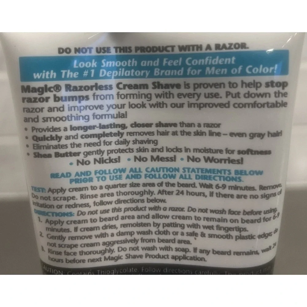 NEW-Regular Razor List Magic cream Shave 6oz